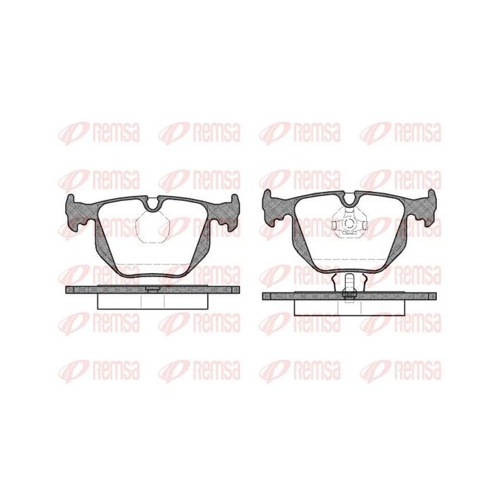 Stabdžių trinkelių rinkinys, diskinis stabdys REMSA 0381.00