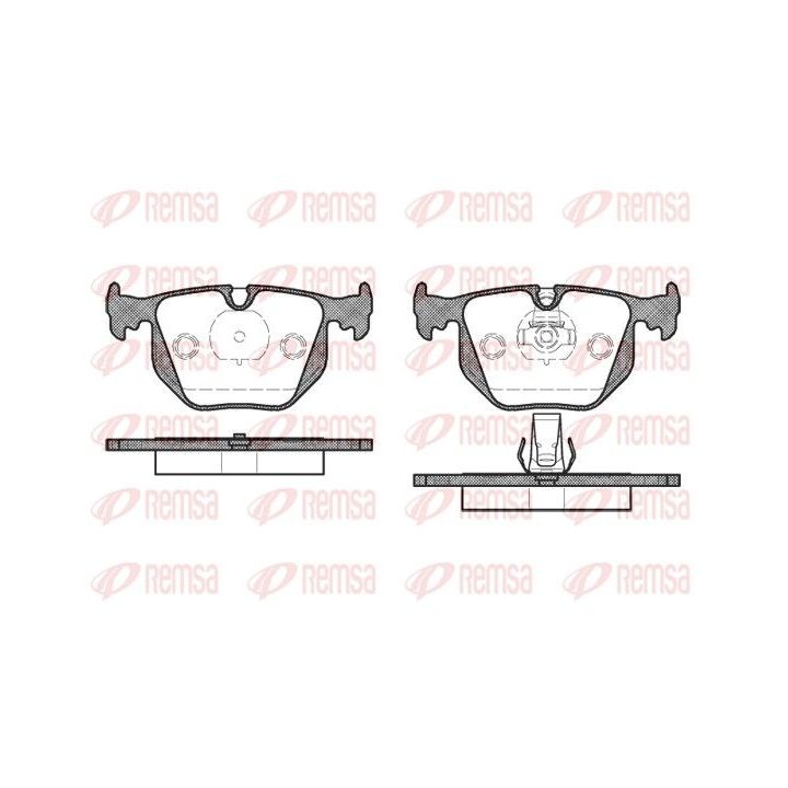 Stabdžių trinkelių rinkinys, diskinis stabdys REMSA 0381.20