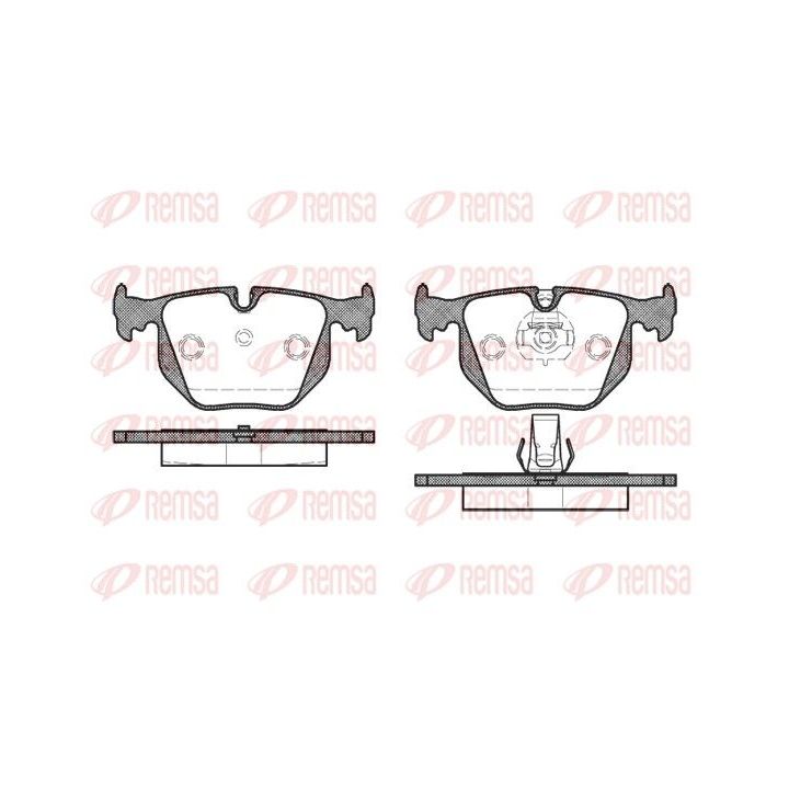 Stabdžių trinkelių rinkinys, diskinis stabdys REMSA 0381.30