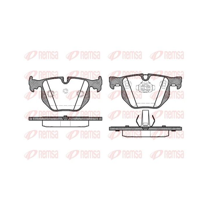 Stabdžių trinkelių rinkinys, diskinis stabdys REMSA 0381.40