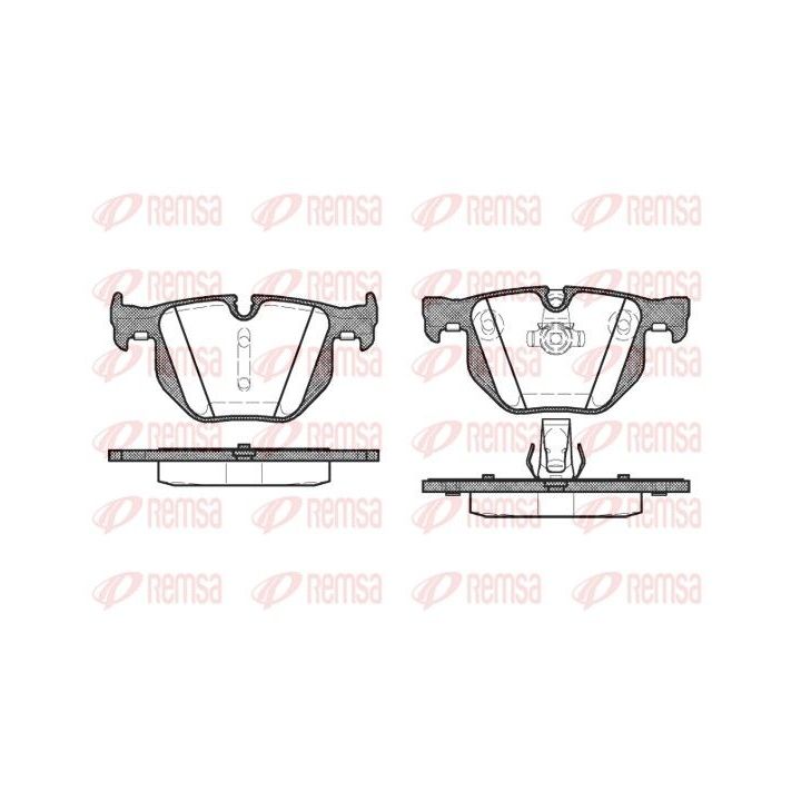 Stabdžių trinkelių rinkinys, diskinis stabdys REMSA 0381.60