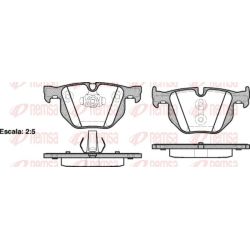 Stabdžių trinkelių rinkinys, diskinis stabdys REMSA 0381.61