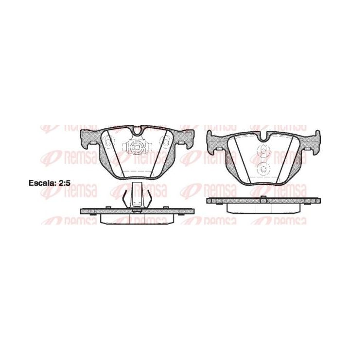 Stabdžių trinkelių rinkinys, diskinis stabdys REMSA 0381.61