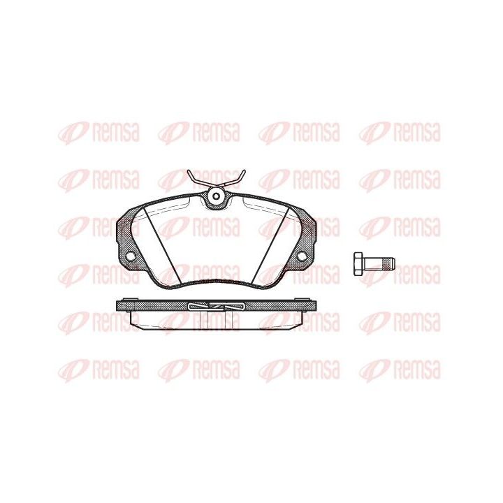 Stabdžių trinkelių rinkinys, diskinis stabdys REMSA 0382.00