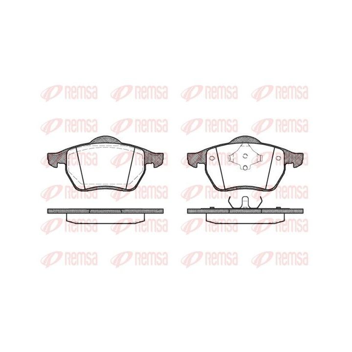 Stabdžių trinkelių rinkinys, diskinis stabdys REMSA 0390.00