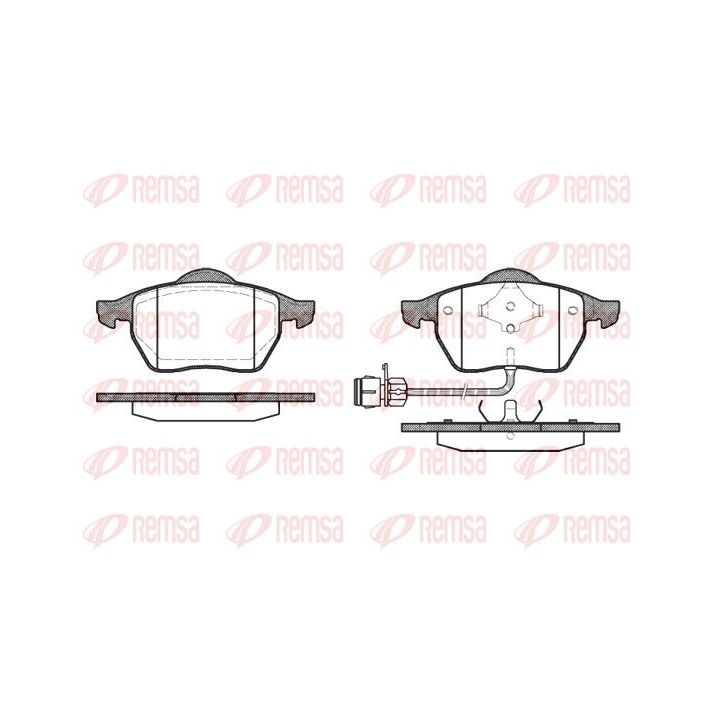 Stabdžių trinkelių rinkinys, diskinis stabdys REMSA 0390.02