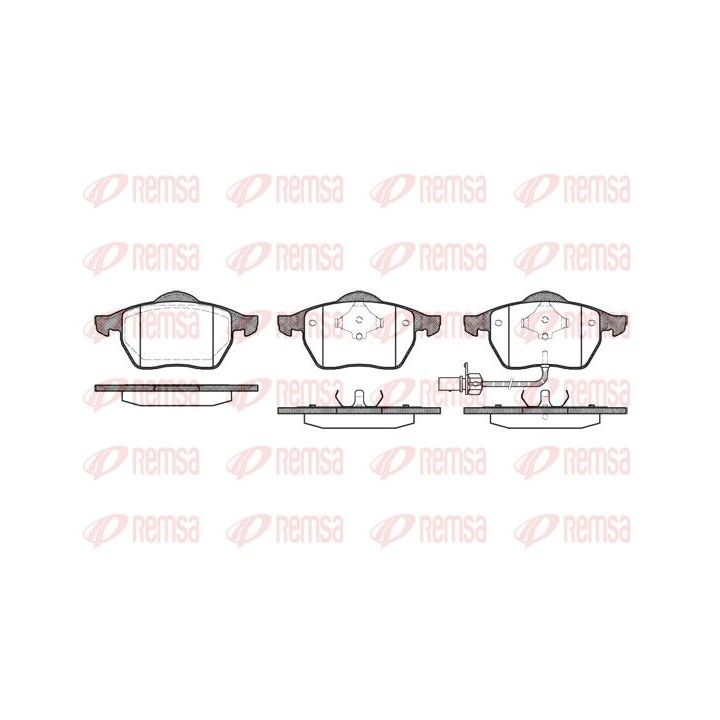 Stabdžių trinkelių rinkinys, diskinis stabdys REMSA 0390.11