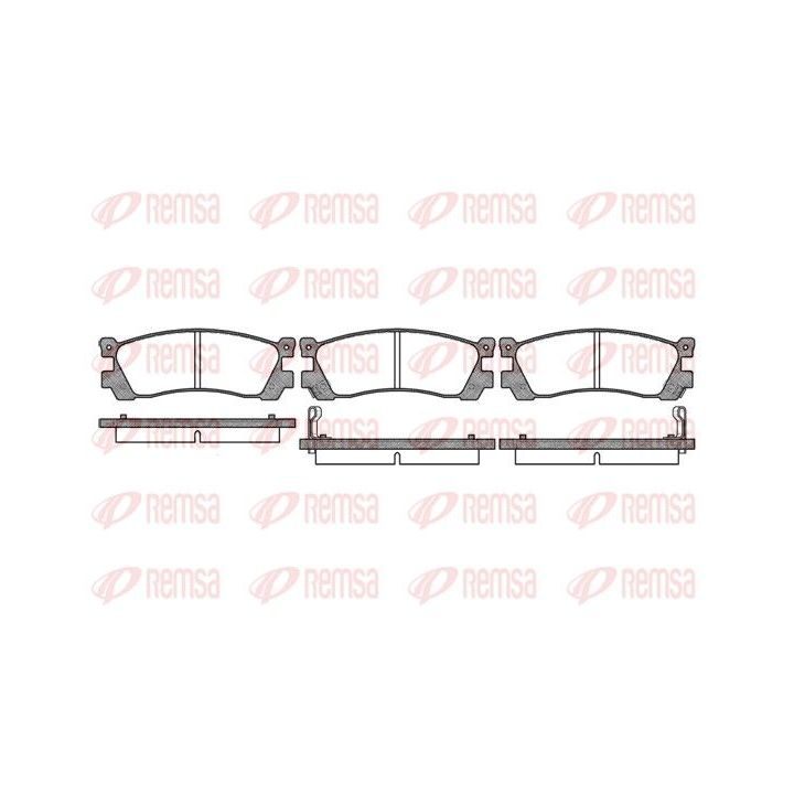 Stabdžių trinkelių rinkinys, diskinis stabdys REMSA 0399.12