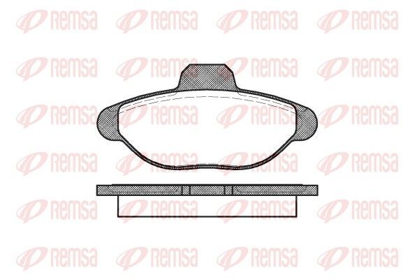 Stabdžių trinkelių rinkinys, diskinis stabdys REMSA 0414.00