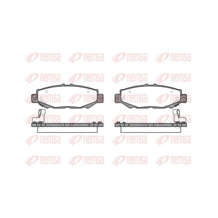 Stabdžių trinkelių rinkinys, diskinis stabdys REMSA 0424.04