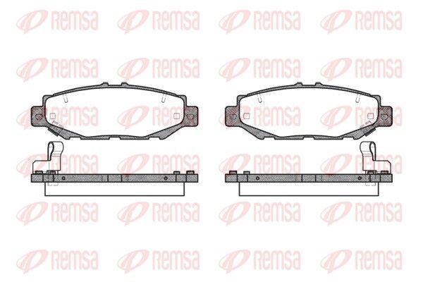 Stabdžių trinkelių rinkinys, diskinis stabdys REMSA 0424.04