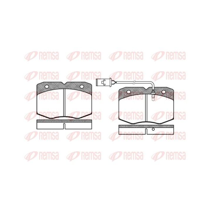 Stabdžių trinkelių rinkinys, diskinis stabdys REMSA 0435.02