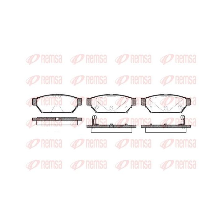 Stabdžių trinkelių rinkinys, diskinis stabdys REMSA 0440.02