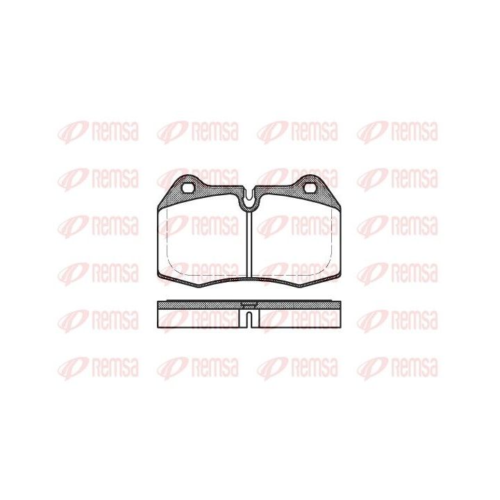 Stabdžių trinkelių rinkinys, diskinis stabdys REMSA 0441.00