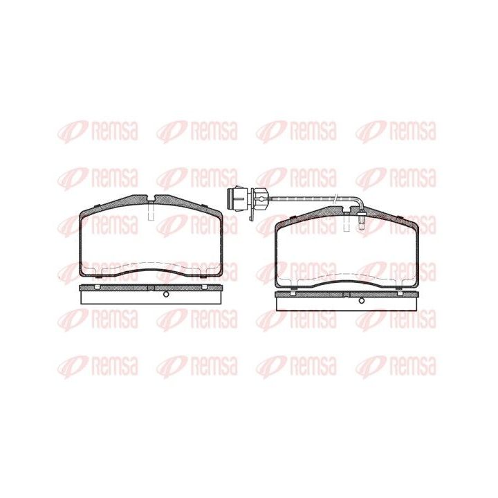 Stabdžių trinkelių rinkinys, diskinis stabdys REMSA 0448.02