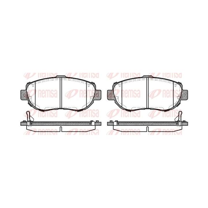 Stabdžių trinkelių rinkinys, diskinis stabdys REMSA 0456.14