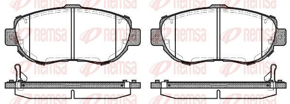 Stabdžių trinkelių rinkinys, diskinis stabdys REMSA 0456.14