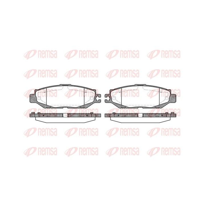 Stabdžių trinkelių rinkinys, diskinis stabdys REMSA 0457.00