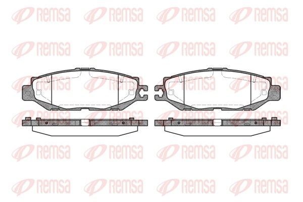 Stabdžių trinkelių rinkinys, diskinis stabdys REMSA 0457.00