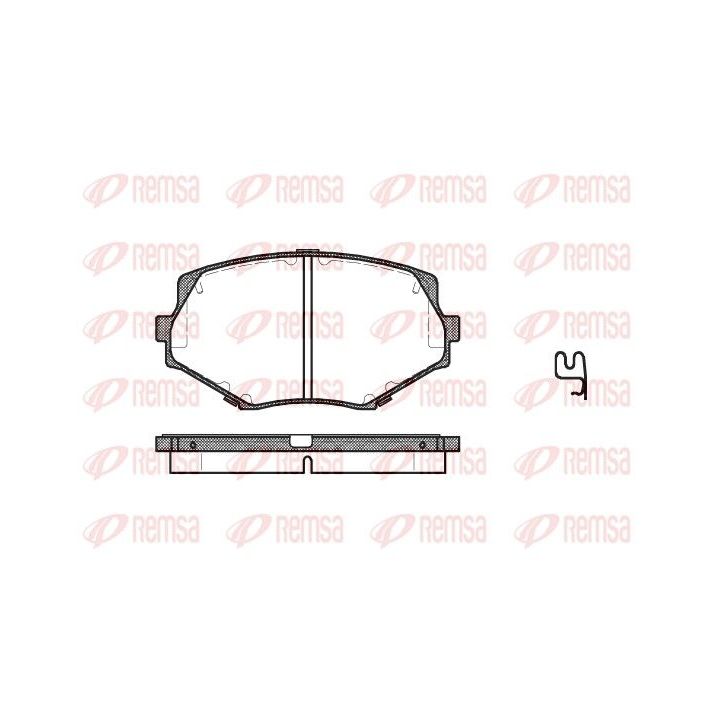 Stabdžių trinkelių rinkinys, diskinis stabdys REMSA 0478.02