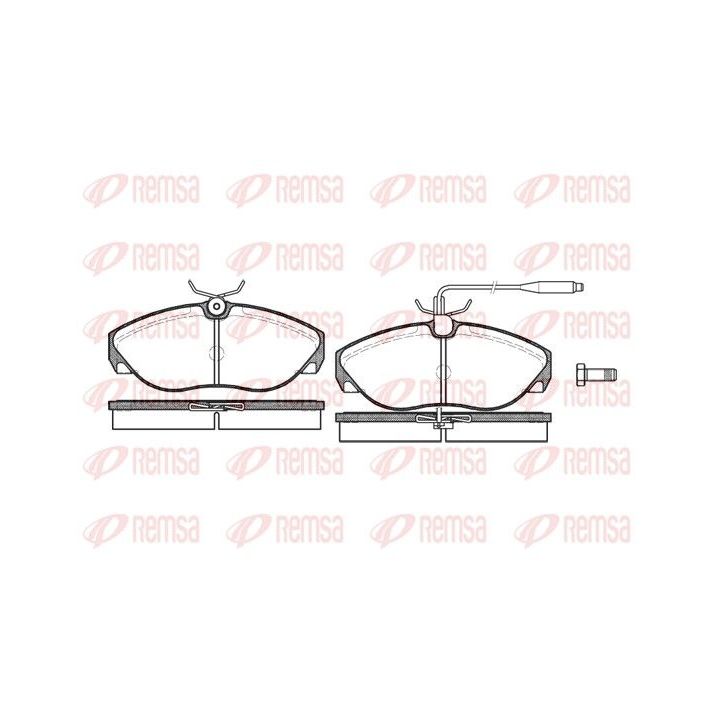 Stabdžių trinkelių rinkinys, diskinis stabdys REMSA 0486.02