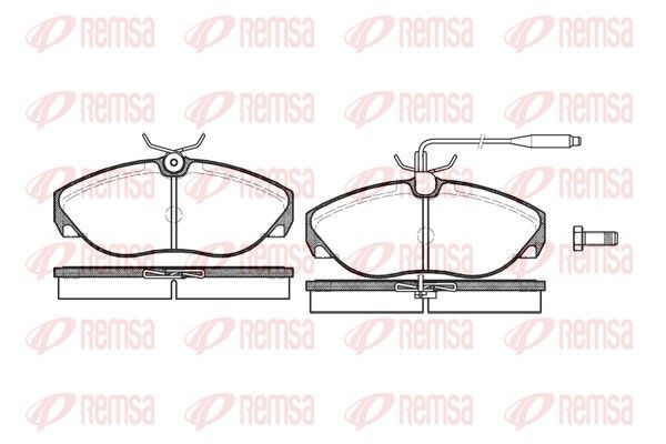 Stabdžių trinkelių rinkinys, diskinis stabdys REMSA 0486.02
