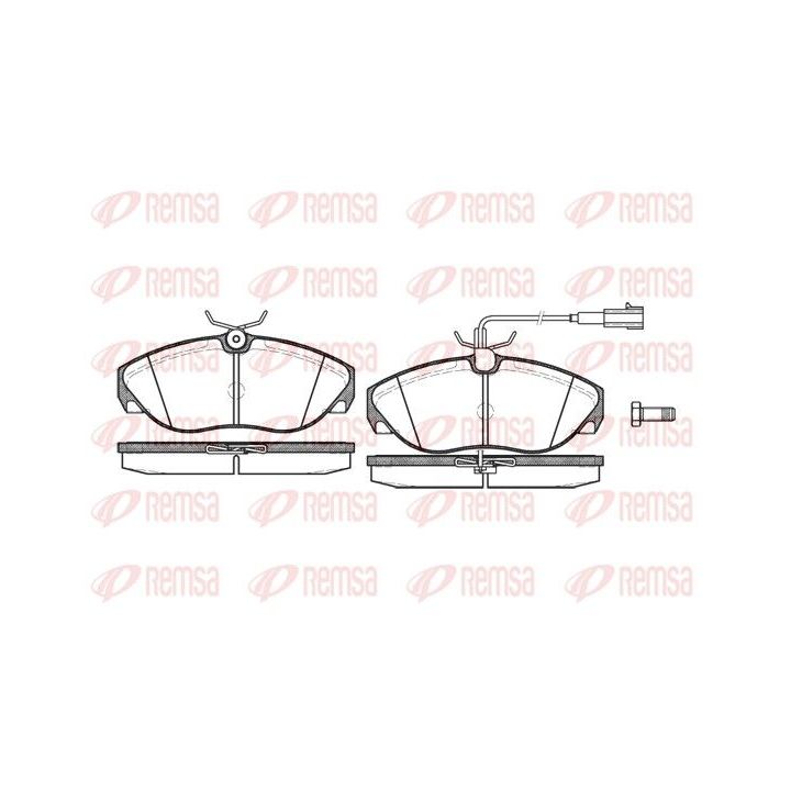 Stabdžių trinkelių rinkinys, diskinis stabdys REMSA 0486.11