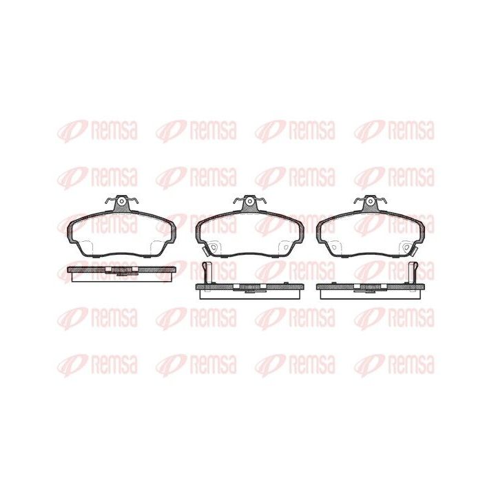 Stabdžių trinkelių rinkinys, diskinis stabdys REMSA 0490.02