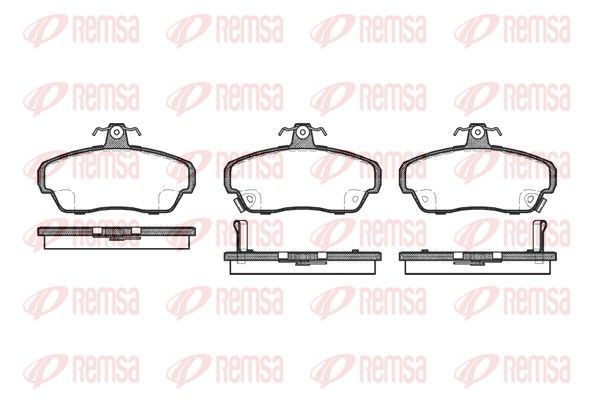 Stabdžių trinkelių rinkinys, diskinis stabdys REMSA 0490.02