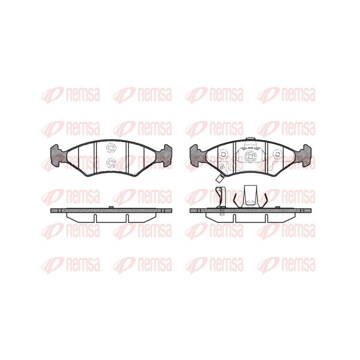 Stabdžių trinkelių rinkinys, diskinis stabdys REMSA 0502.22