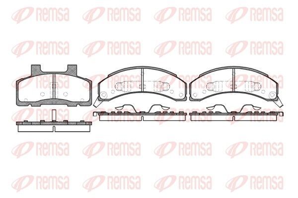 Stabdžių trinkelių rinkinys, diskinis stabdys REMSA 0518.02
