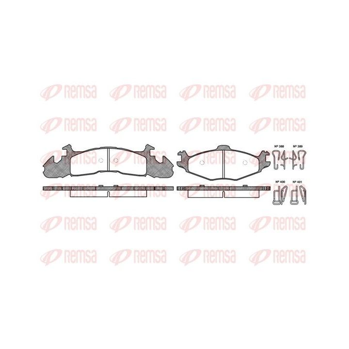 Stabdžių trinkelių rinkinys, diskinis stabdys REMSA 0524.00