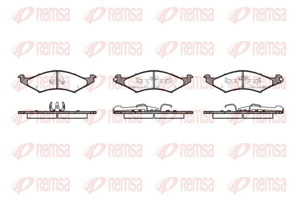 Stabdžių trinkelių rinkinys, diskinis stabdys REMSA 0527.00