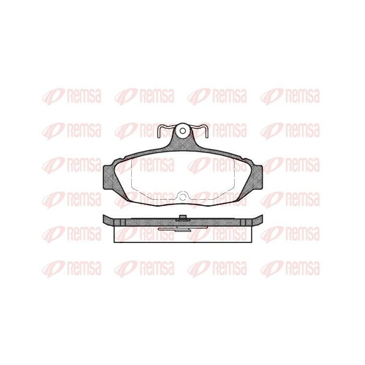 Stabdžių trinkelių rinkinys, diskinis stabdys REMSA 0528.00