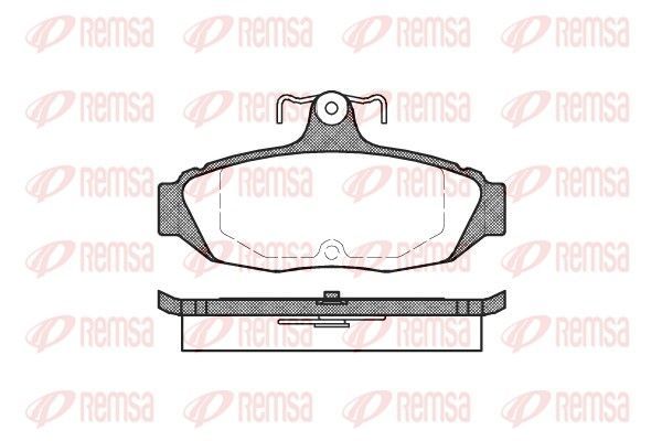 Stabdžių trinkelių rinkinys, diskinis stabdys REMSA 0528.00