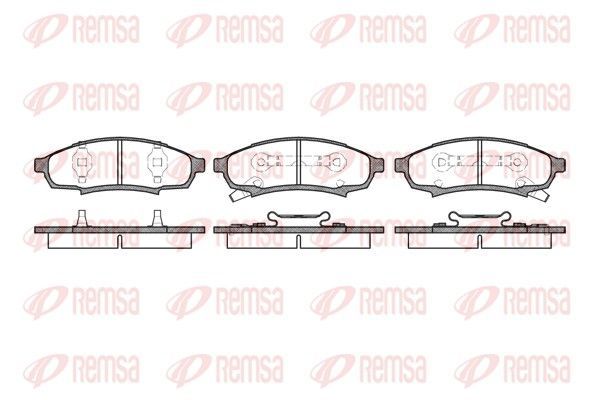 Stabdžių trinkelių rinkinys, diskinis stabdys REMSA 0531.02
