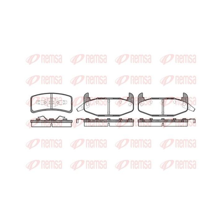 Stabdžių trinkelių rinkinys, diskinis stabdys REMSA 0532.02