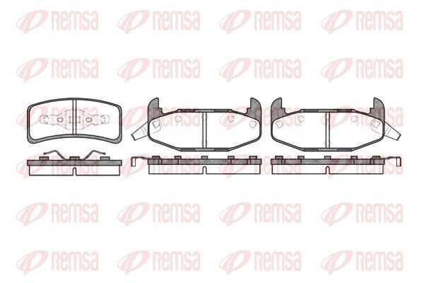 Stabdžių trinkelių rinkinys, diskinis stabdys REMSA 0532.02