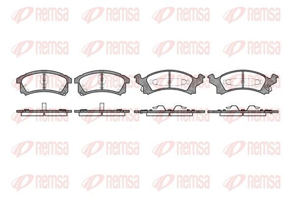 Stabdžių trinkelių rinkinys, diskinis stabdys REMSA 0538.04