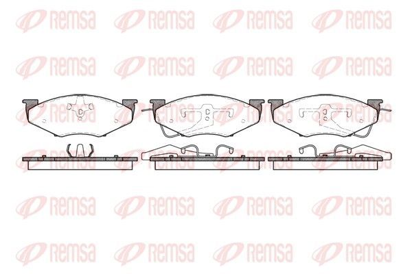 Stabdžių trinkelių rinkinys, diskinis stabdys REMSA 0551.00