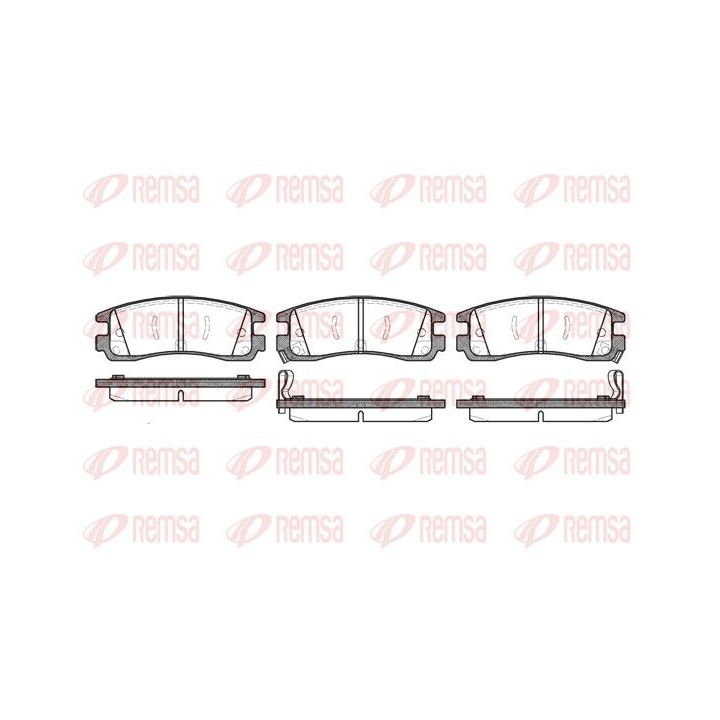 Stabdžių trinkelių rinkinys, diskinis stabdys REMSA 0566.22