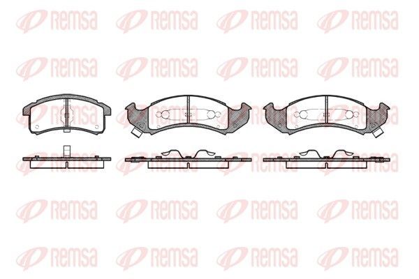 Stabdžių trinkelių rinkinys, diskinis stabdys REMSA 0569.00