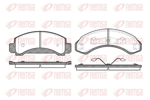 Stabdžių trinkelių rinkinys, diskinis stabdys REMSA 0572.00