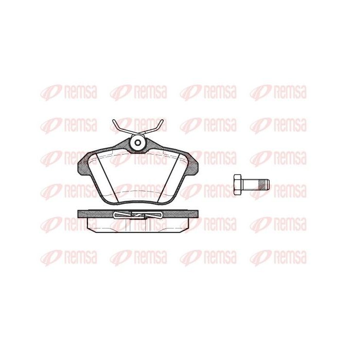 Stabdžių trinkelių rinkinys, diskinis stabdys REMSA 0581.10