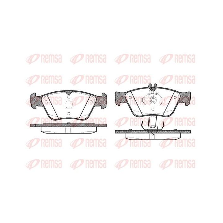 Stabdžių trinkelių rinkinys, diskinis stabdys REMSA 0586.10