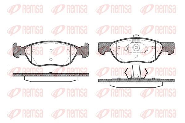 Stabdžių trinkelių rinkinys, diskinis stabdys REMSA 0587.00