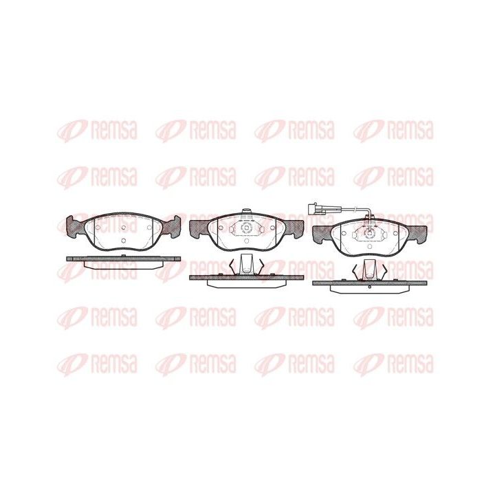 Stabdžių trinkelių rinkinys, diskinis stabdys REMSA 0587.11