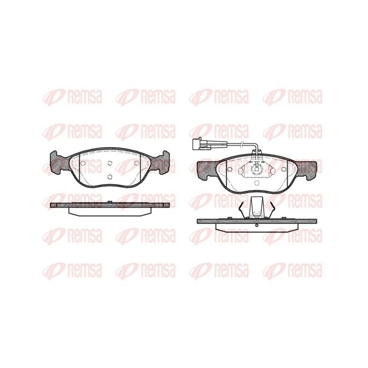 Stabdžių trinkelių rinkinys, diskinis stabdys REMSA 0587.12