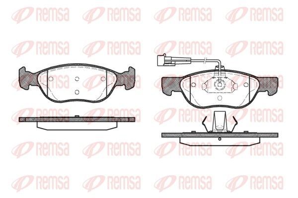 Stabdžių trinkelių rinkinys, diskinis stabdys REMSA 0587.12