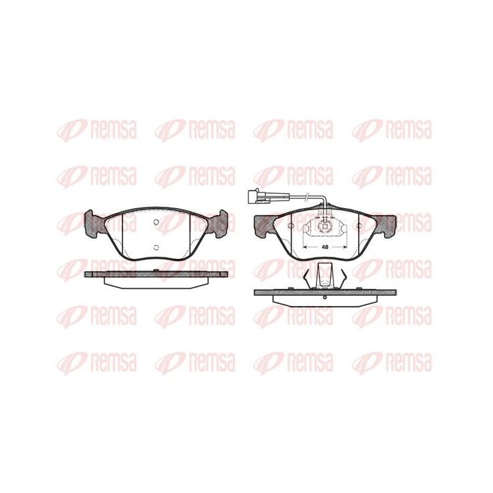 Stabdžių trinkelių rinkinys, diskinis stabdys REMSA 0589.02